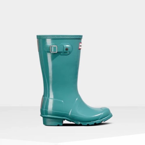 Hunter Original Gloss Rain Boots For Kids - NZ E5801